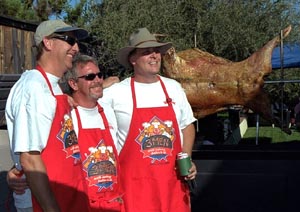 3Men posing during photo op